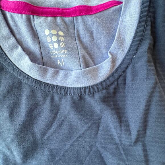 Title nine t-shirt dress hiolani Navy Stripe‎ Medium w/pockets cover up - Picture 4 of 6